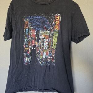 Black Graphic Godzilla T-Shirt